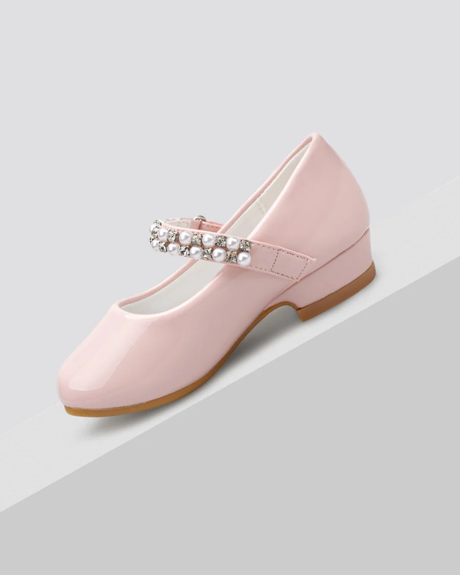Girls Pearl and diamond strap Low Heel Mary Jane Dress Shoe - Image 4