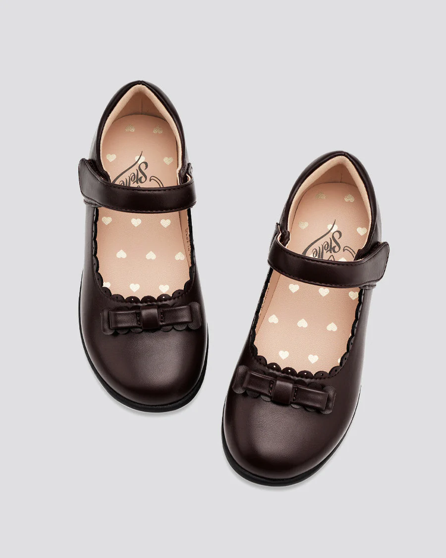 Girls Mary Jane School Shoe | Flat Dress Shoes with Strap - Image 4