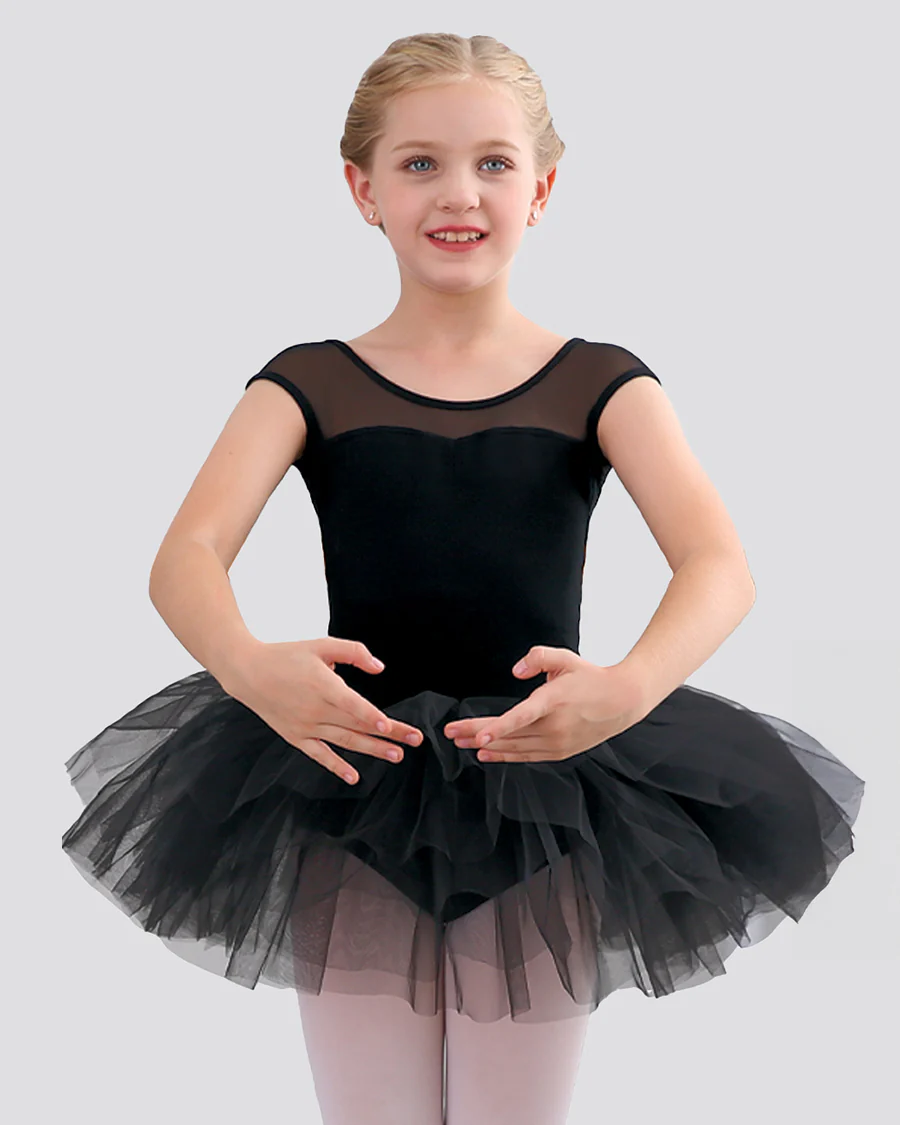 Girls Sweetheart Mesh Inserted Tank Tulle Dress - Image 2