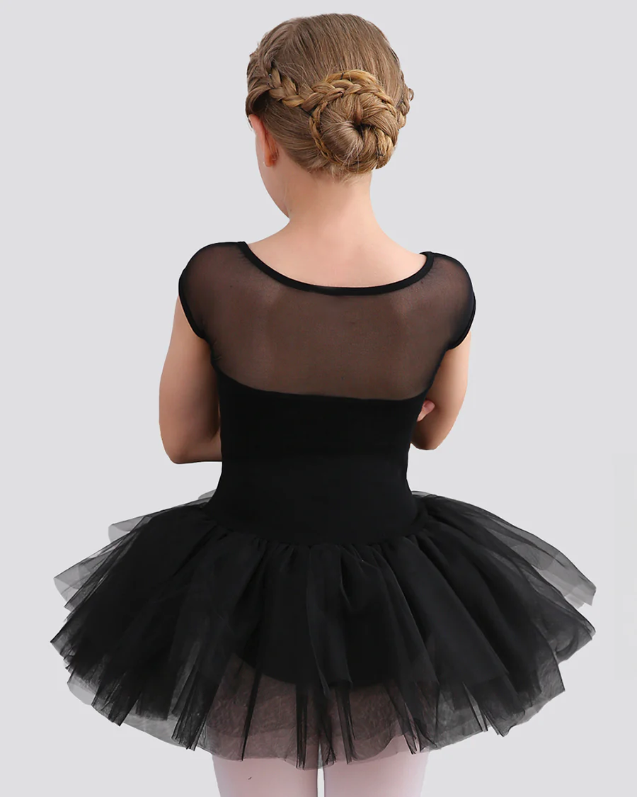 Girls Sweetheart Mesh Inserted Tank Tulle Dress - Image 4