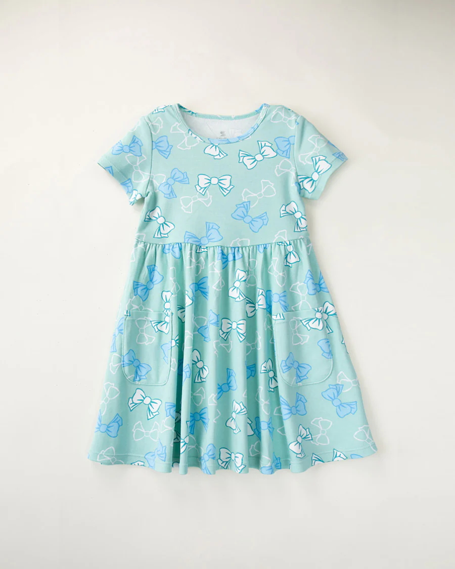 Girls Cotton Skater Dress - Image 5