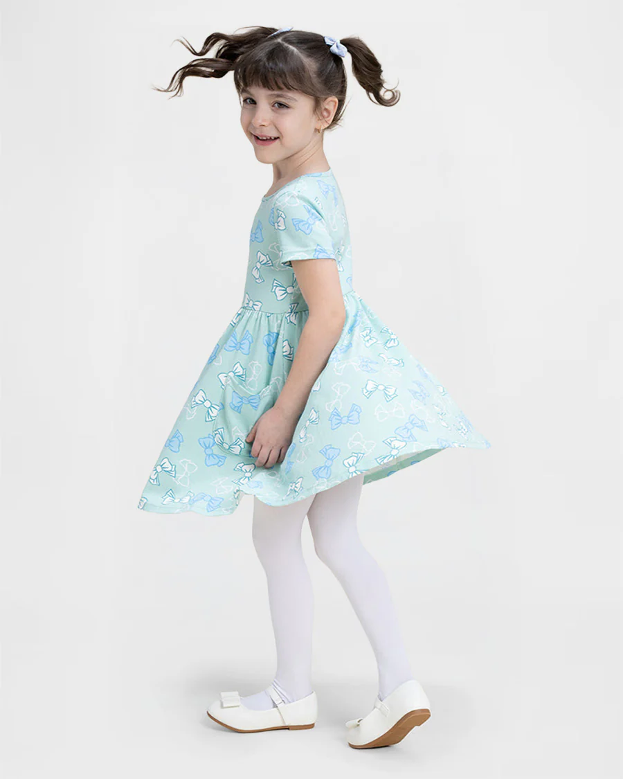 Girls Cotton Skater Dress - Image 6