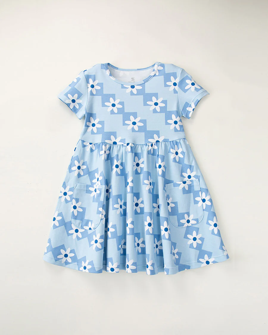 Girls Cotton Skater Dress - Image 5