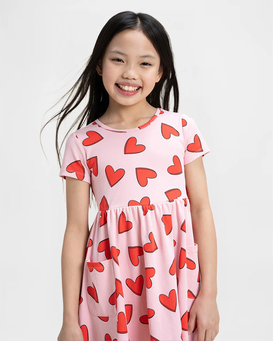 Girls Cotton Skater Dress - Image 3