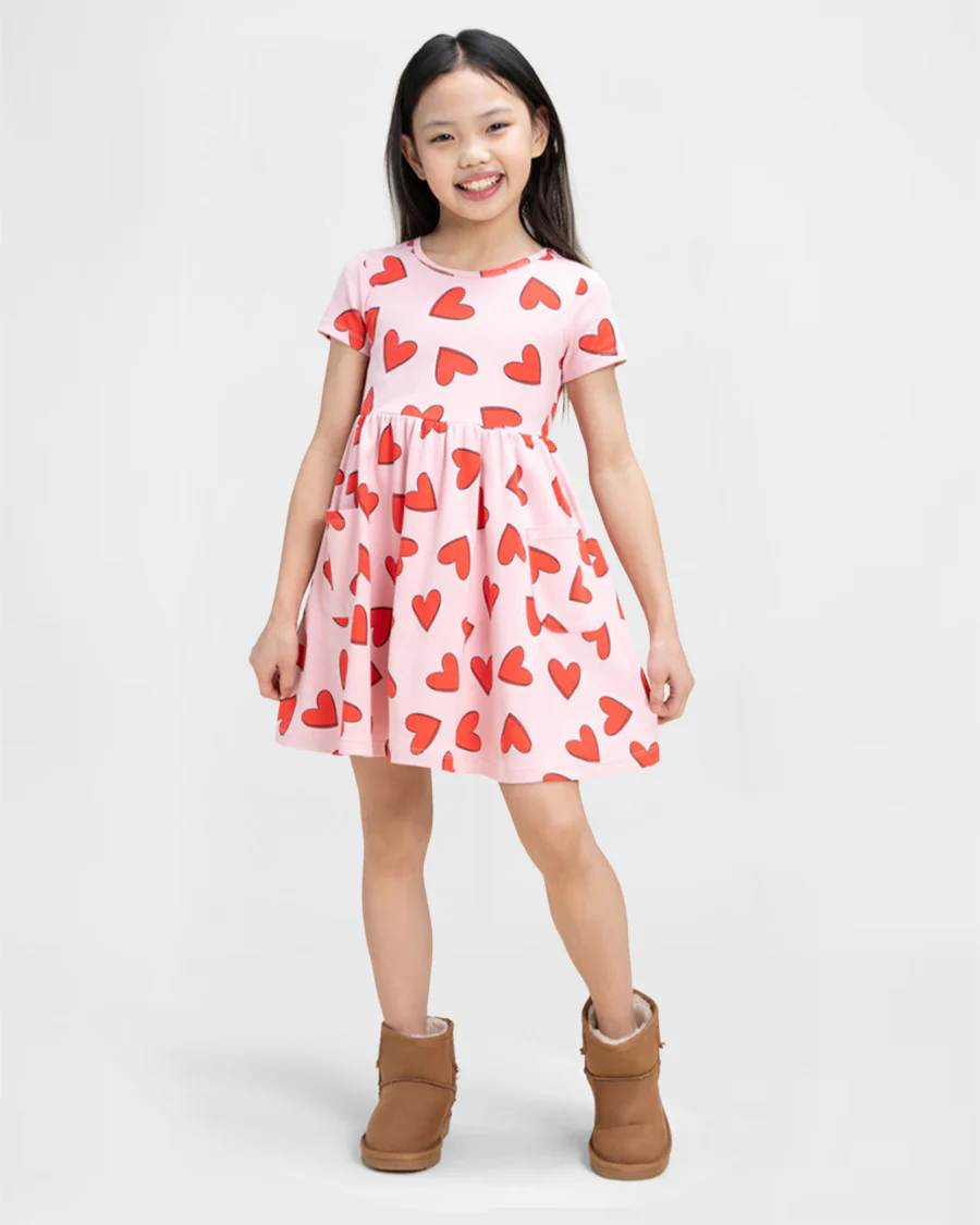 Girls Cotton Skater Dress - Image 5