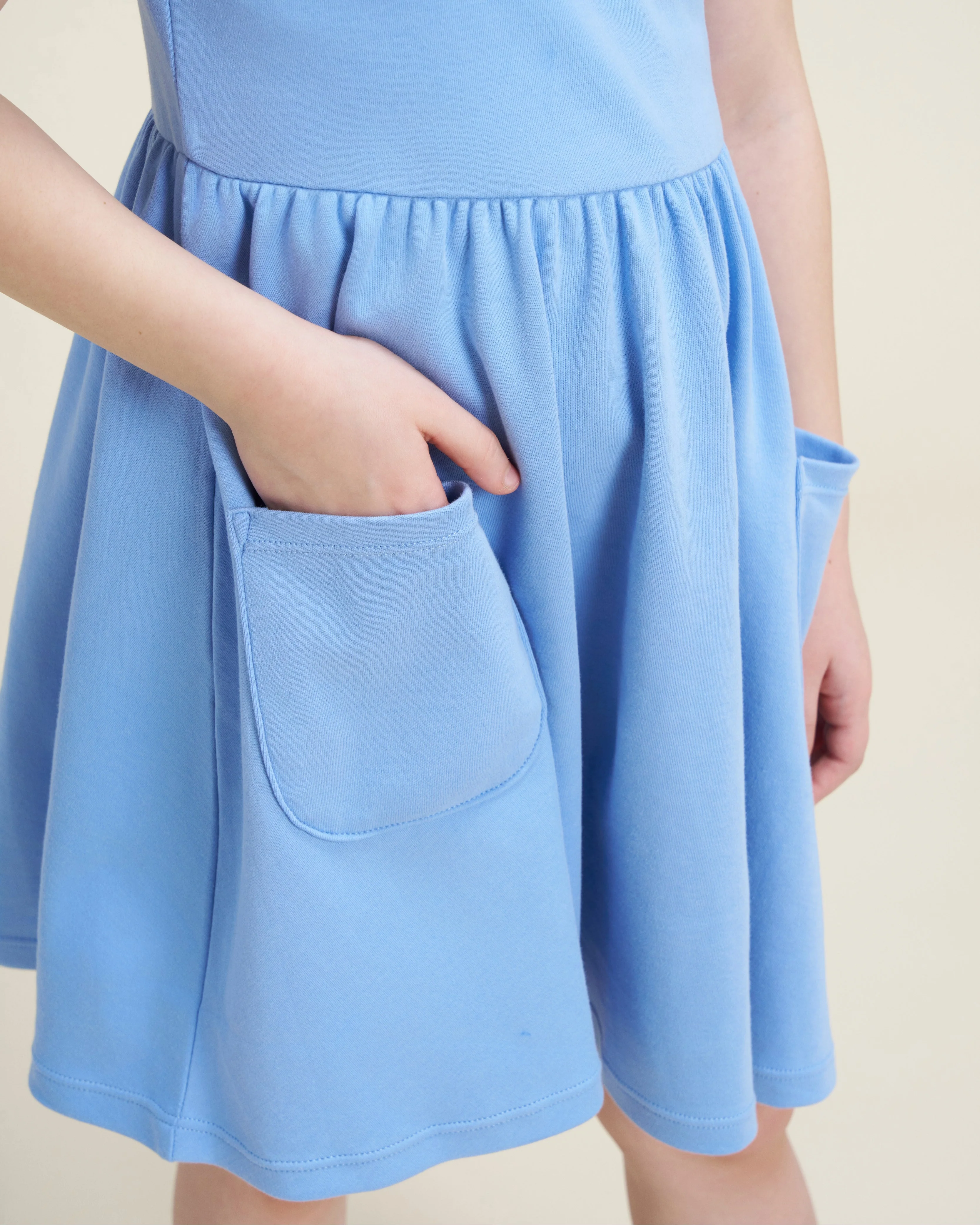 Girls Short Sleeve A-Line Twirl Dress - Image 3