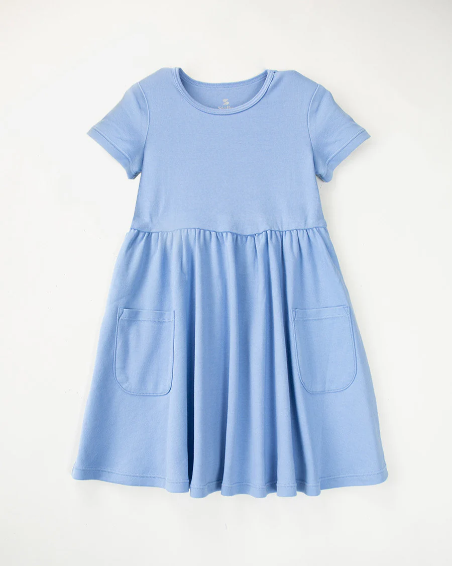 Girls Short Sleeve A-Line Twirl Dress - Image 5