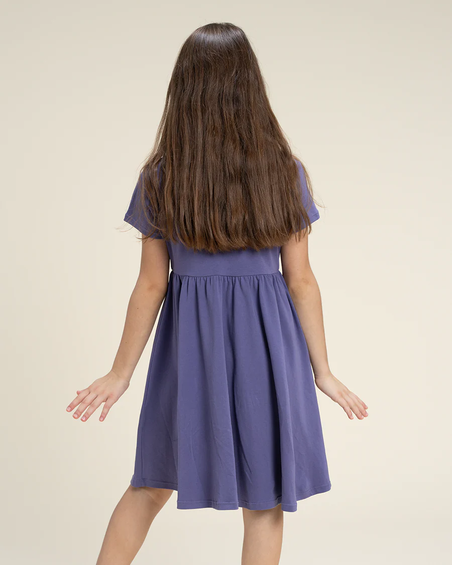 Girls Short Sleeve A-Line Twirl Dress - Image 2