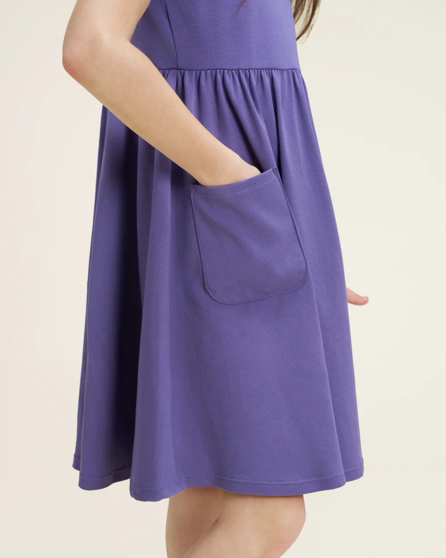 Girls Short Sleeve A-Line Twirl Dress - Image 4