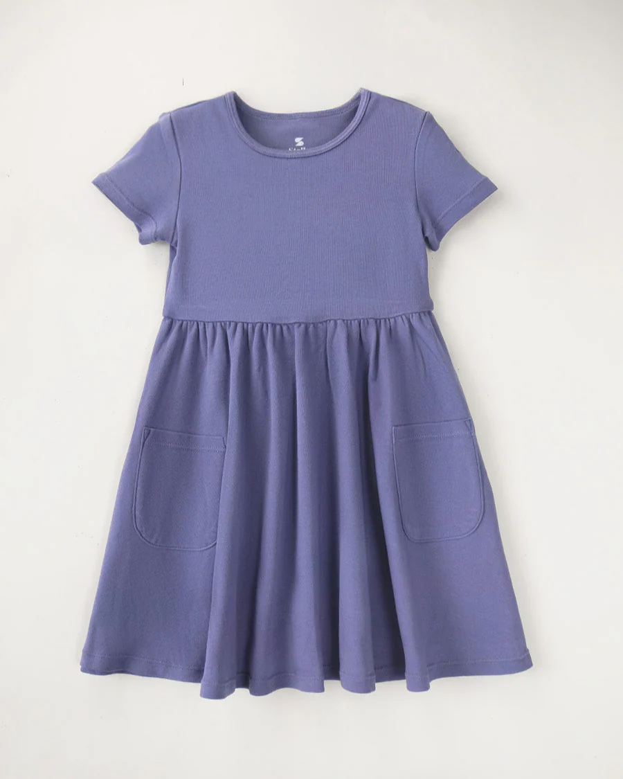 Girls Short Sleeve A-Line Twirl Dress - Image 6