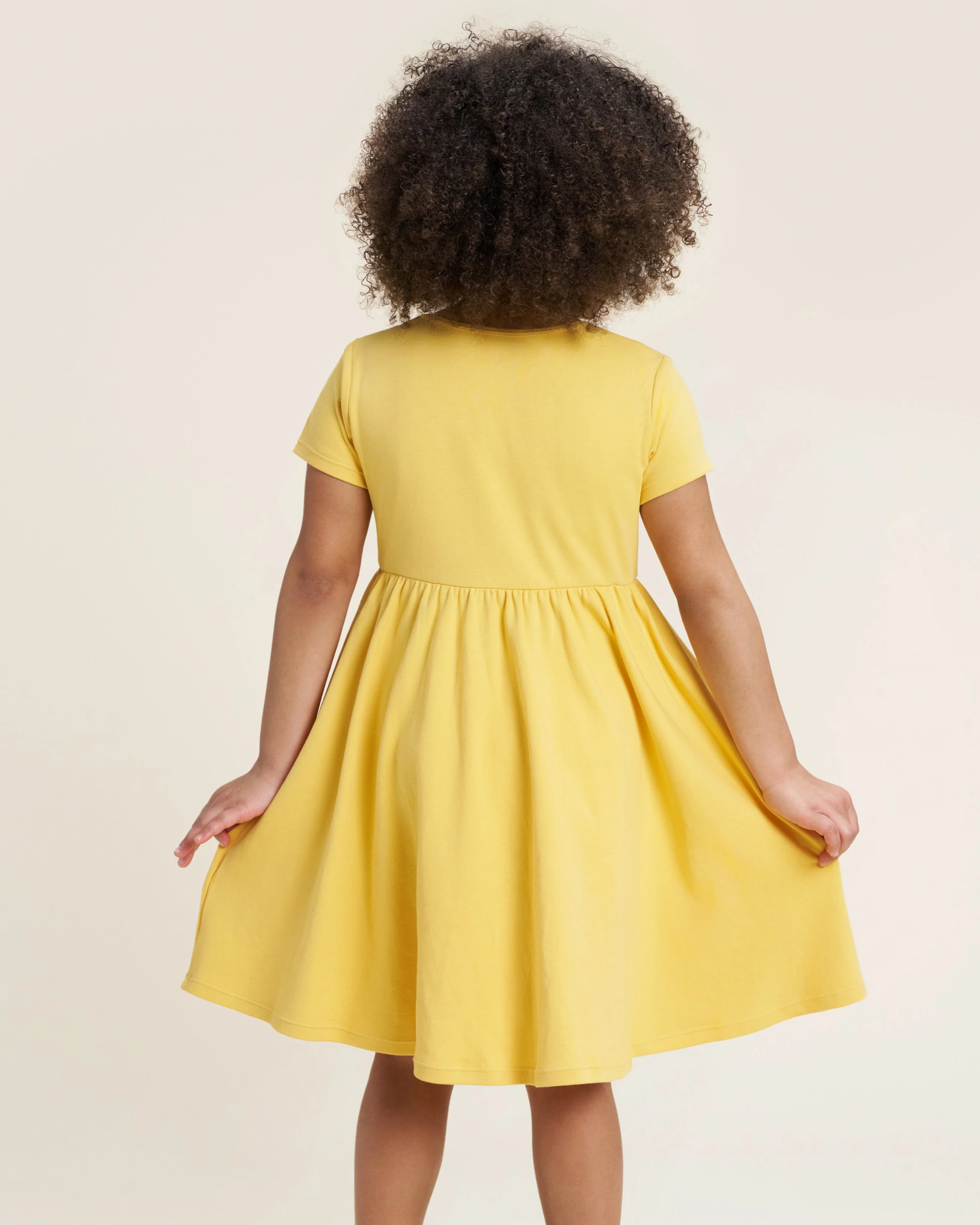Girls Short Sleeve A-Line Twirl Dress - Image 2