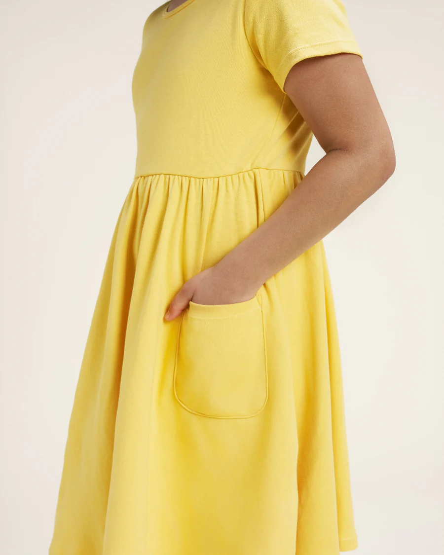 Girls Short Sleeve A-Line Twirl Dress - Image 3