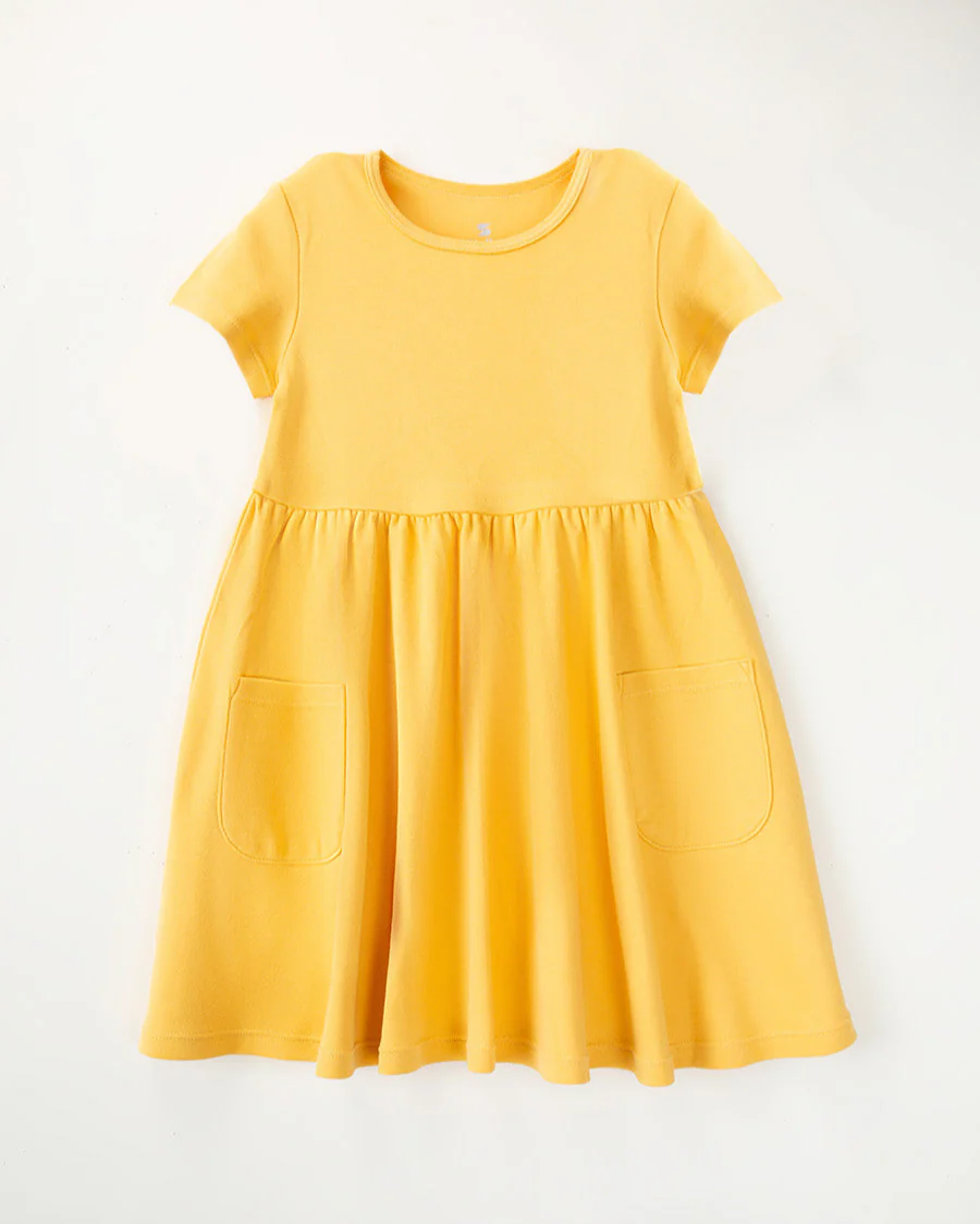 Girls Short Sleeve A-Line Twirl Dress - Image 5