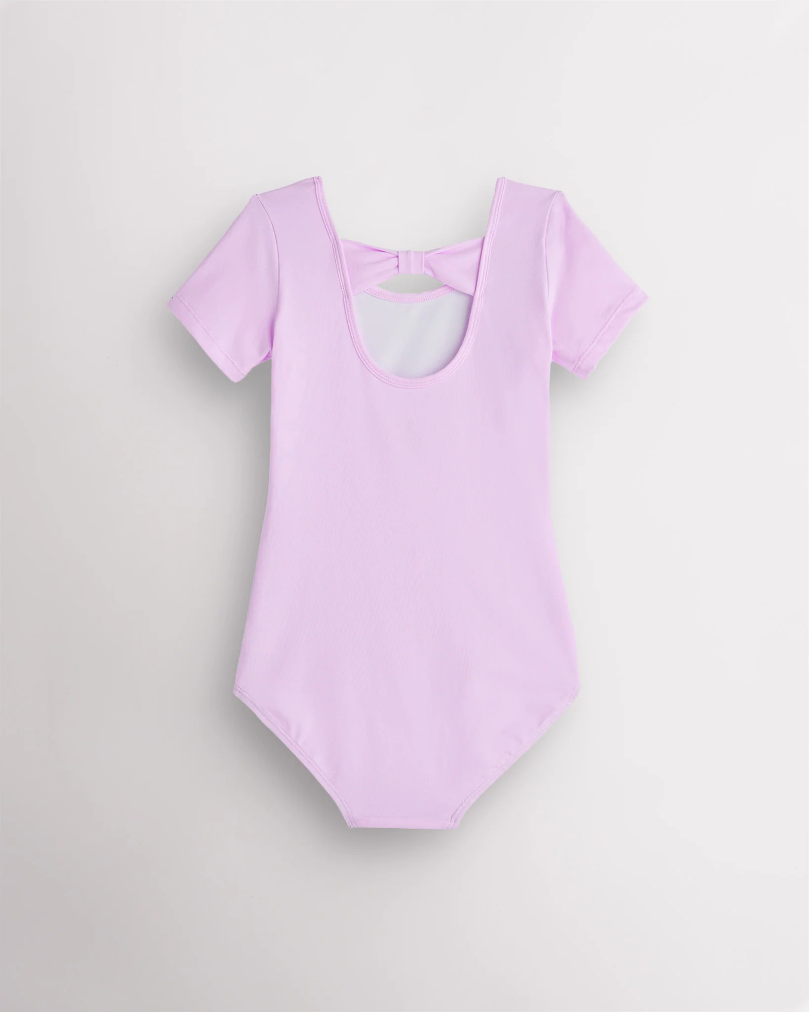 Girls Bowknot Short Sleeve Cotton Ballet Leotard - Image 2