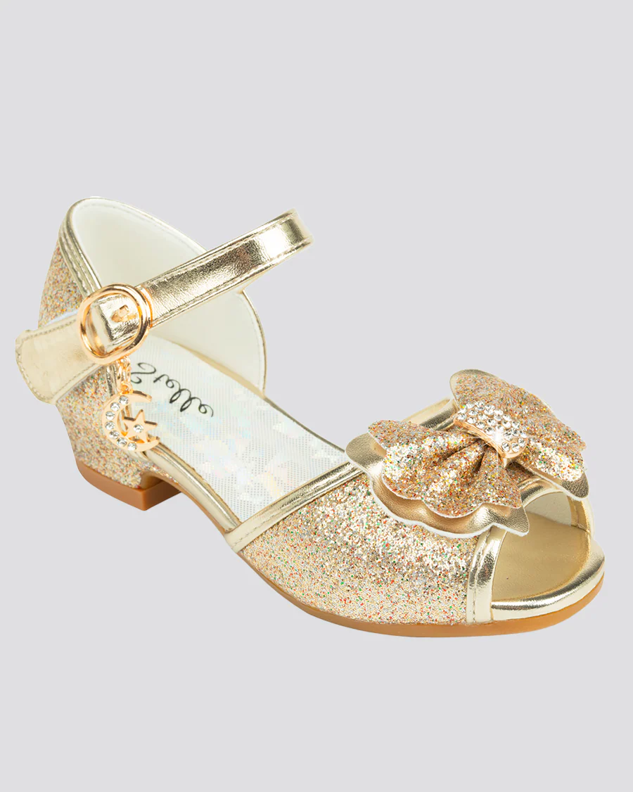 Girls Sparkly Princess Low Heels Sandal - Image 3