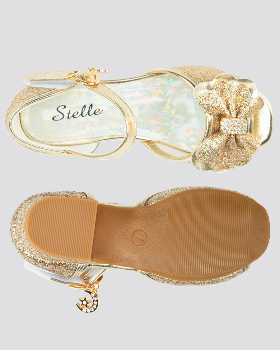 Girls Sparkly Princess Low Heels Sandal - Image 5