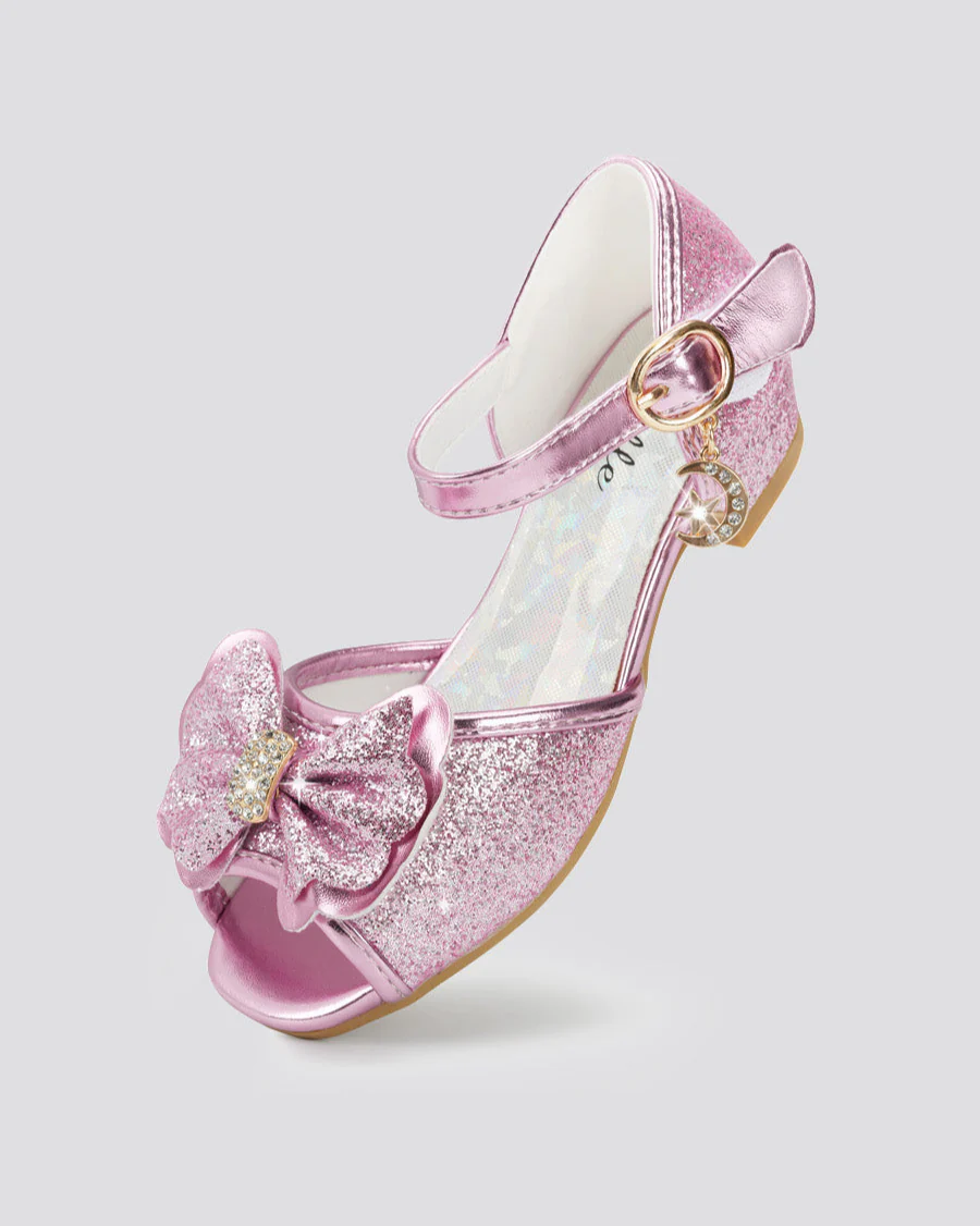 Girls Sparkly Princess Low Heels Sandal - Image 2