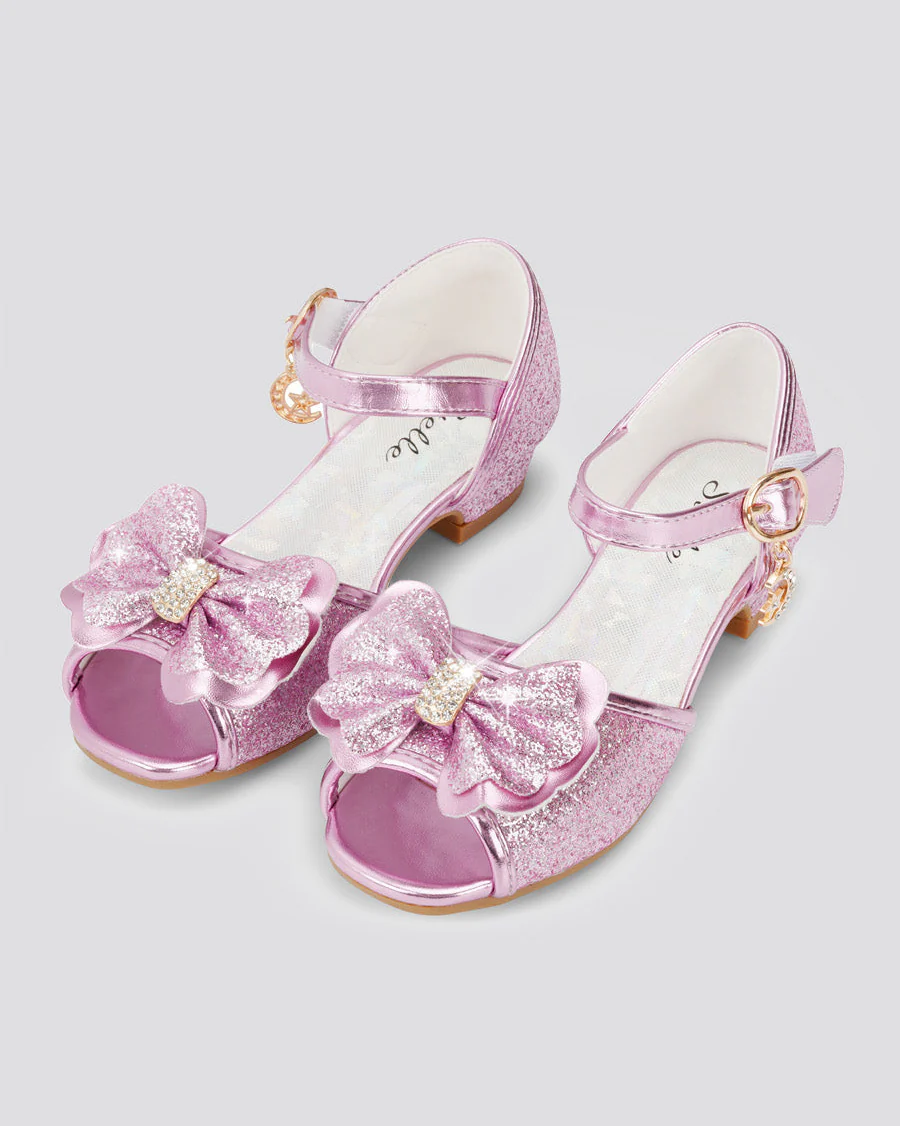 Girls Sparkly Princess Low Heels Sandal - Image 3