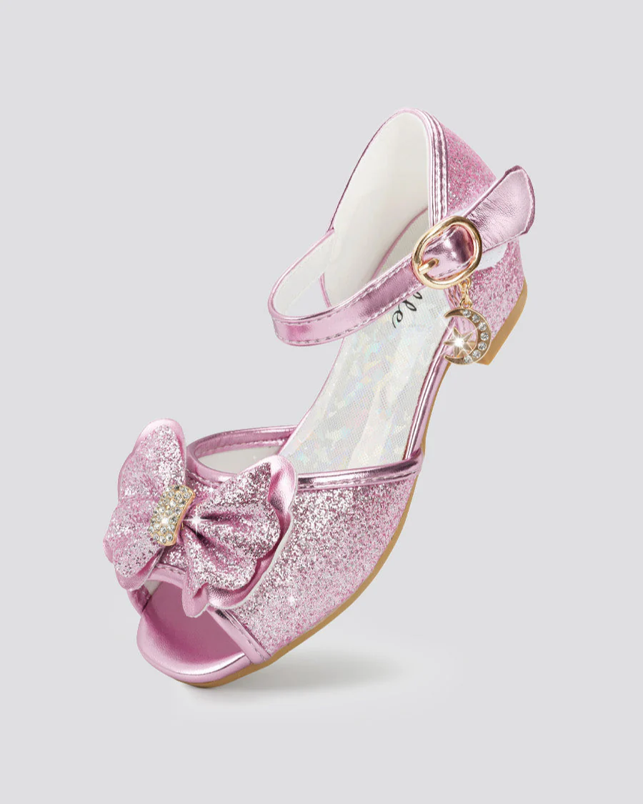 Girls Sparkly Princess Low Heels Sandal - Image 4
