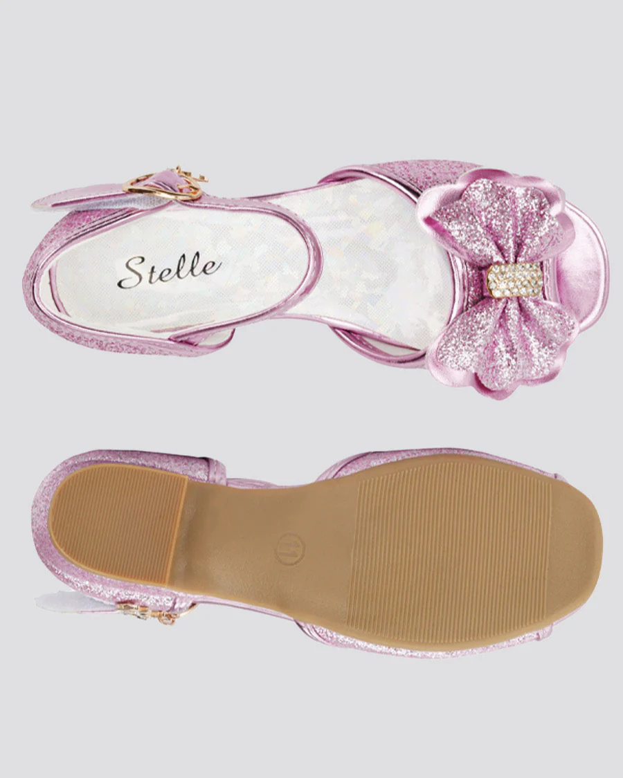 Girls Sparkly Princess Low Heels Sandal - Image 5