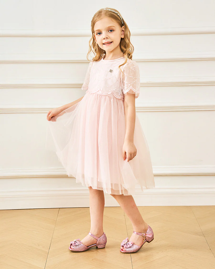 Girls Sparkly Princess Low Heels Sandal - Image 6