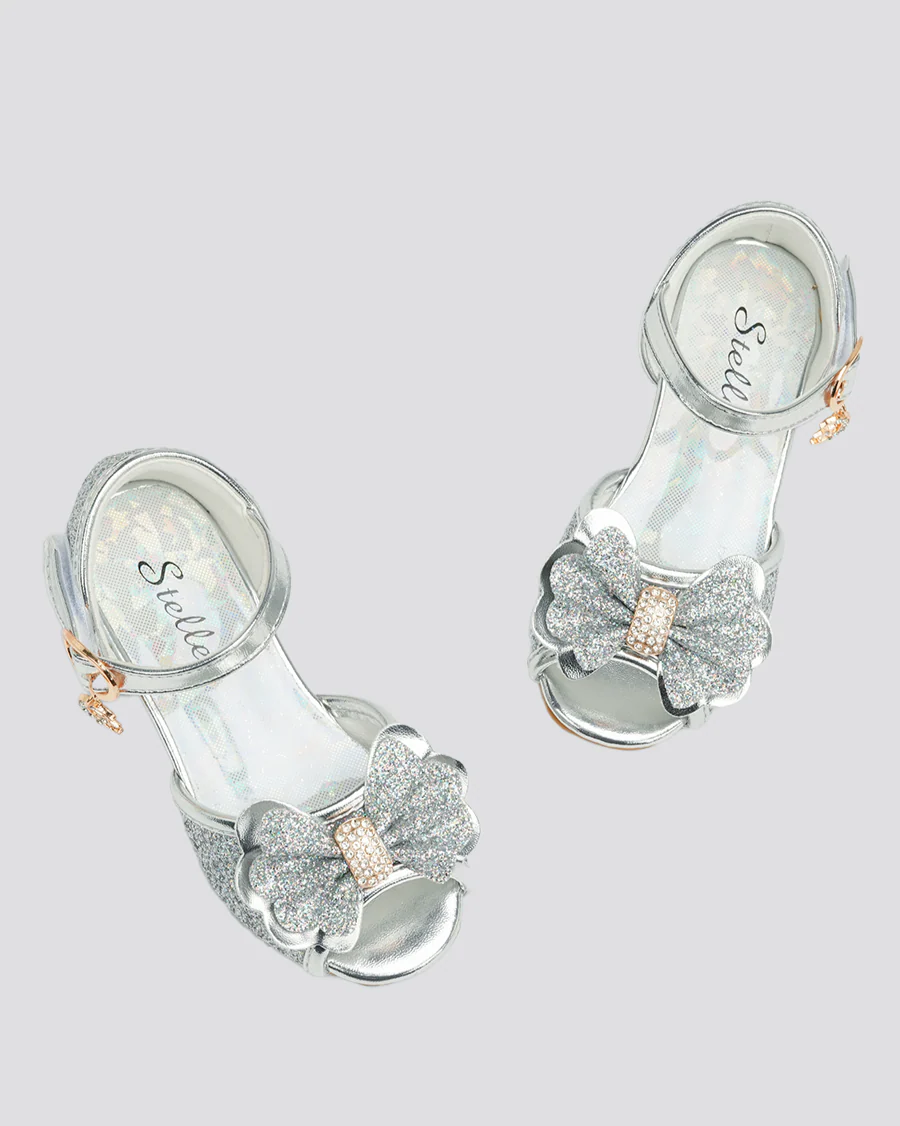 Girls Sparkly Princess Low Heels Sandal - Image 5