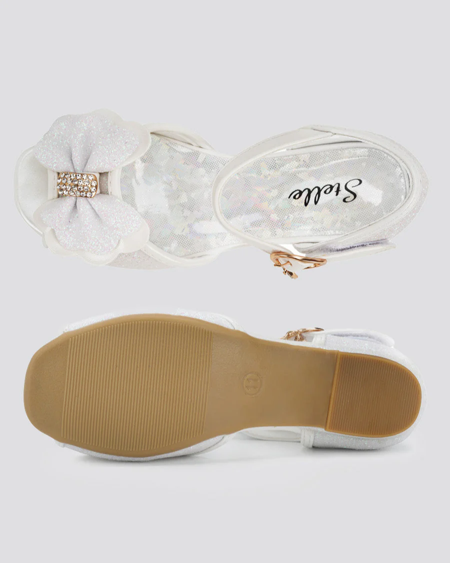 Girls Sparkly Princess Low Heels Sandal - Image 4