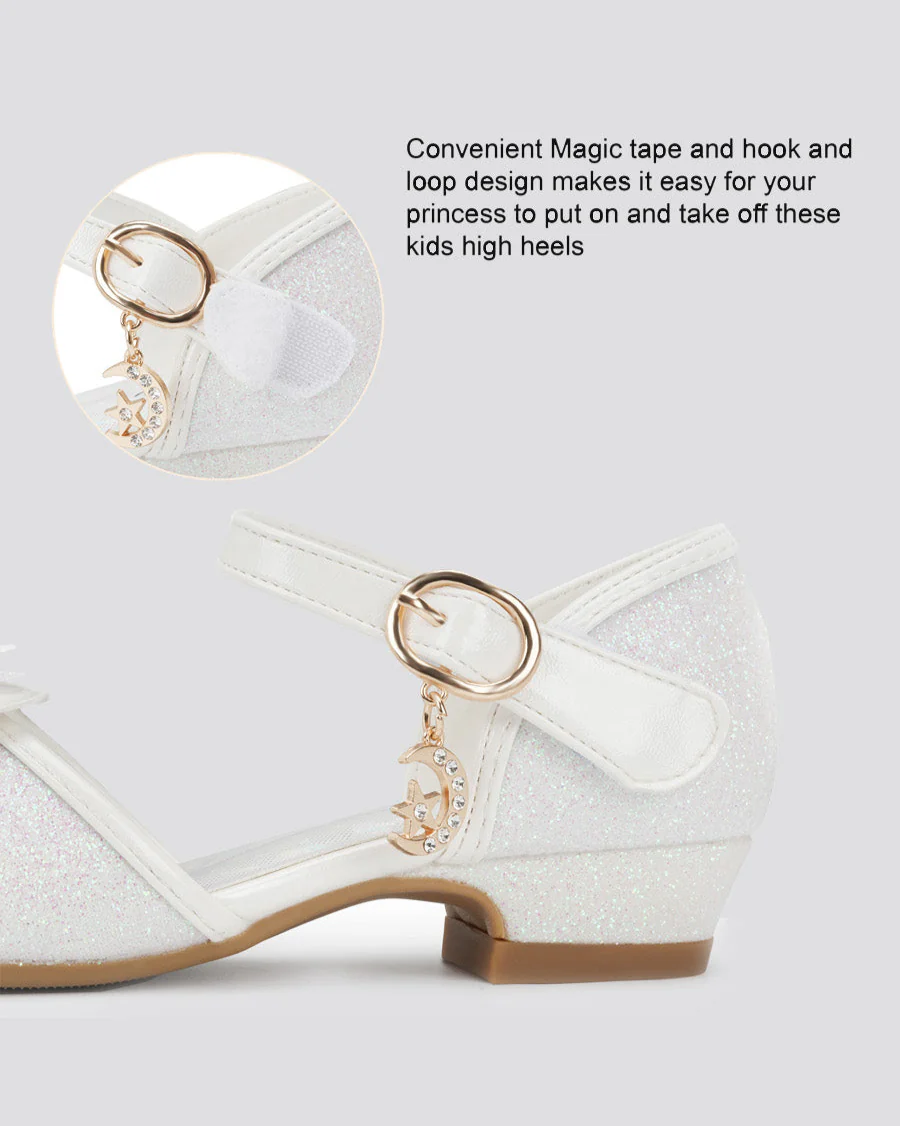 Girls Sparkly Princess Low Heels Sandal - Image 5