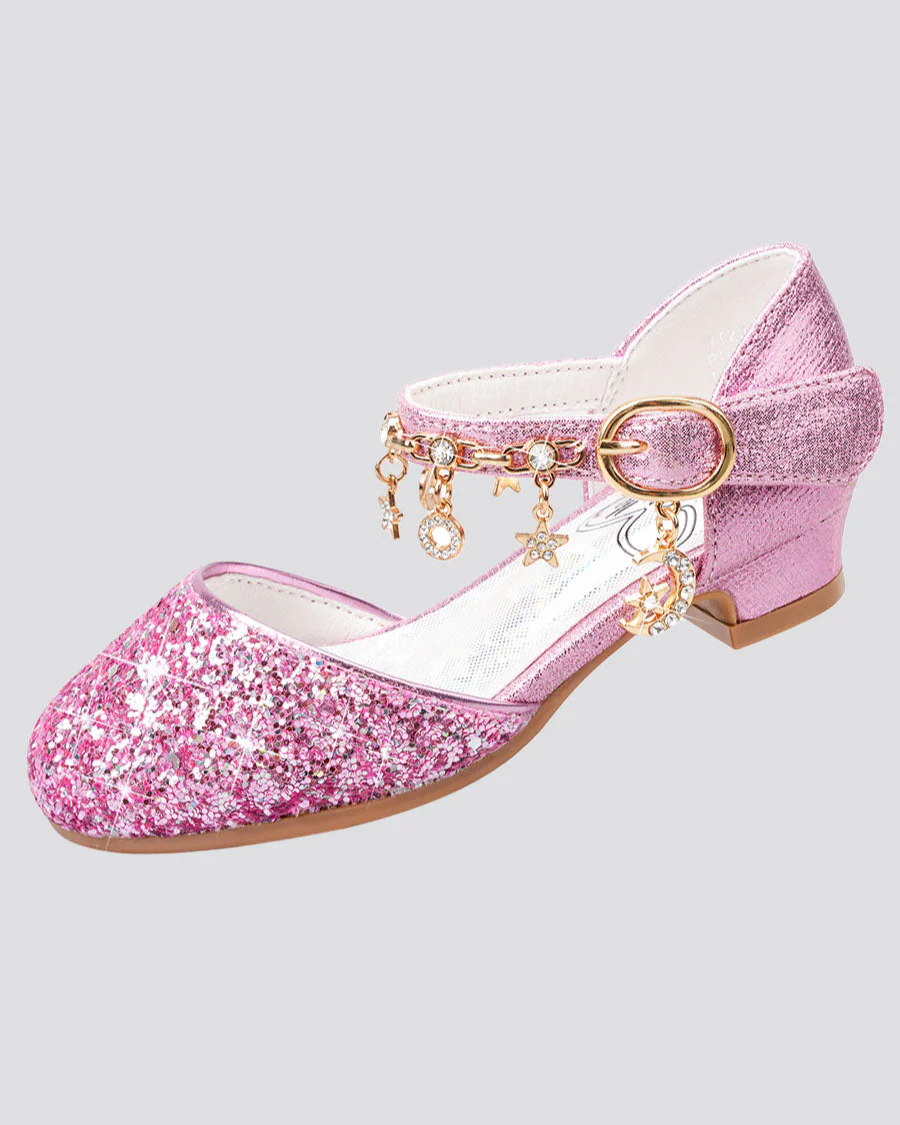 Girls Sparkly Princess Sequin Sandals - Image 5