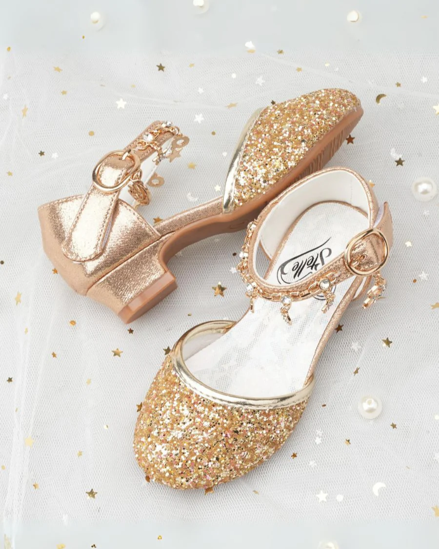 Girls Sparkly Princess Sequin Sandal - Image 3