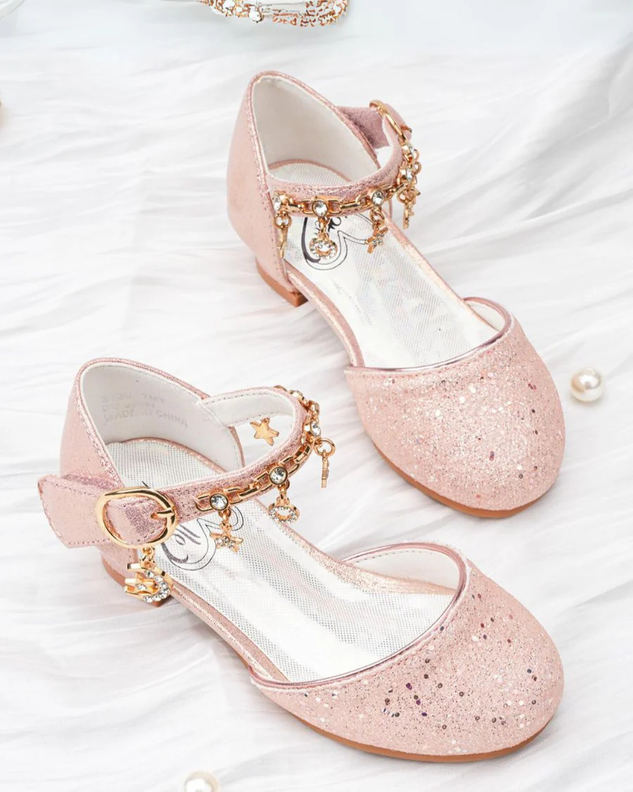 Girls Sparkly Princess Sequin Sandal - Image 2
