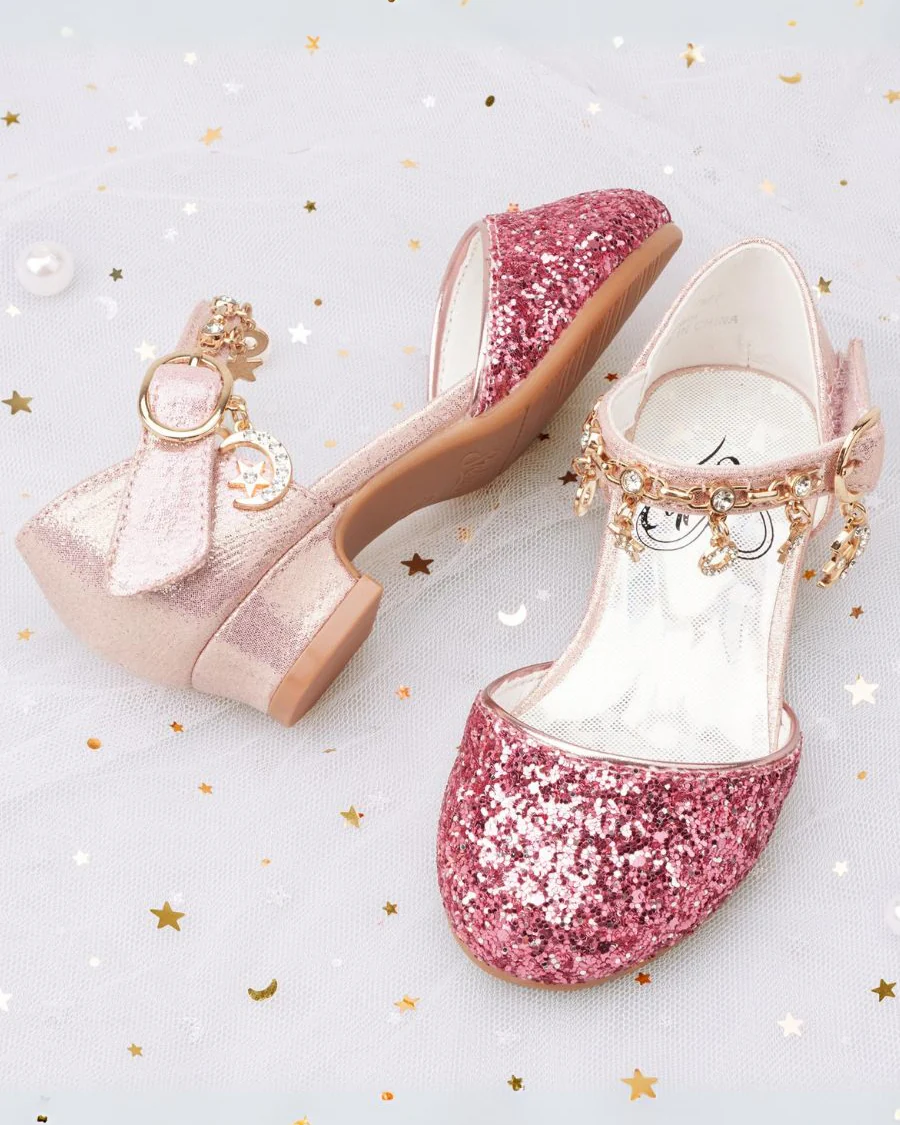 Girls Sparkly Princess Sequin Sandal - Image 2