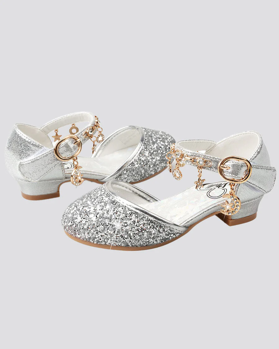 Girls Sparkly Princess Sequin Sandal - Image 2