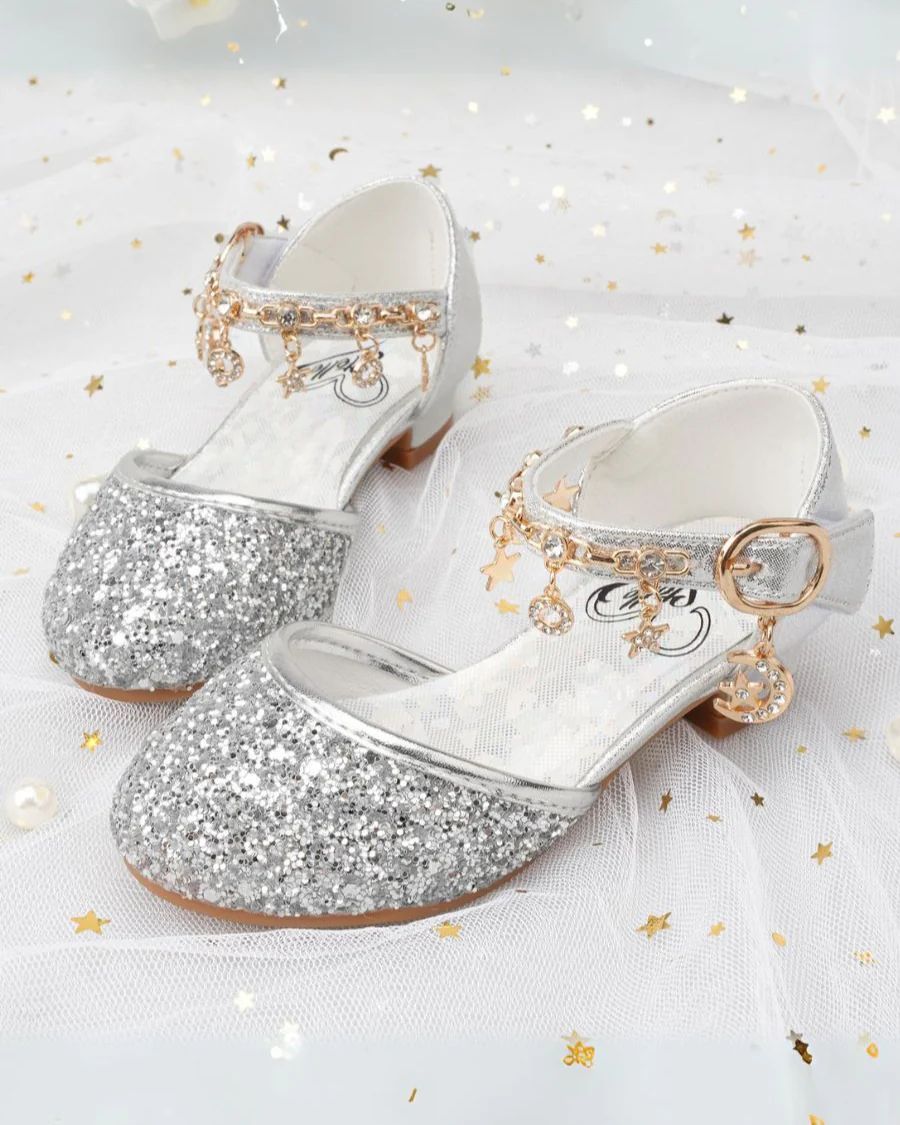 Girls Sparkly Princess Sequin Sandal - Image 3