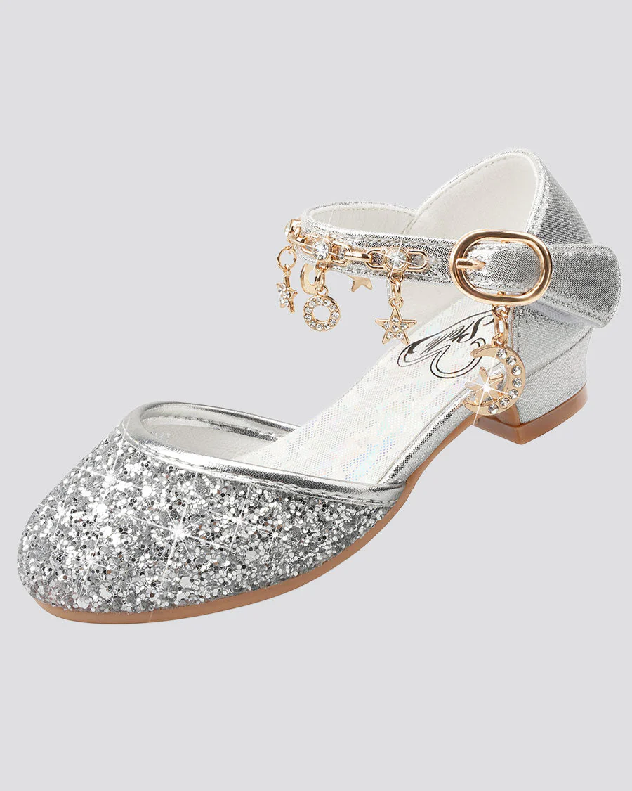 Girls Sparkly Princess Sequin Sandal - Image 5