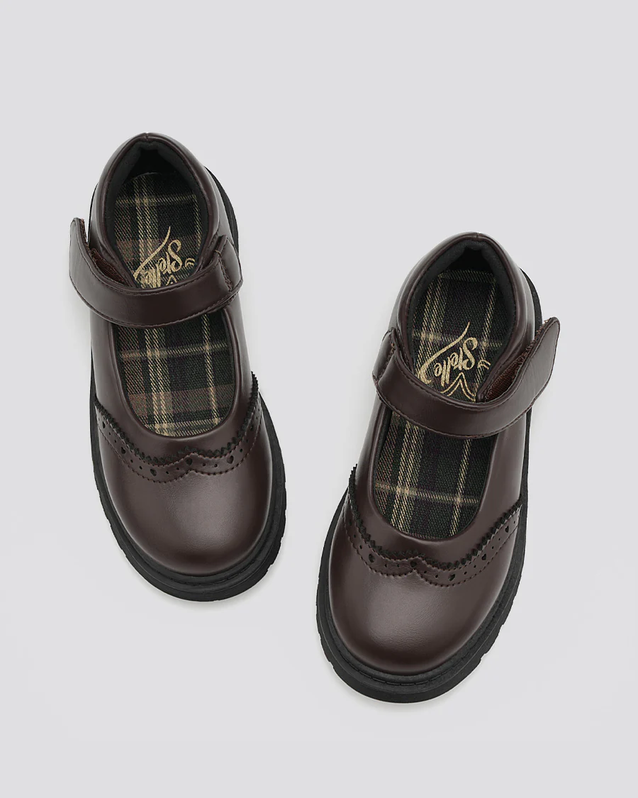 Girls Vegan Leather Mary Janes | Flat School Uniform Dress Shoe - Image 4