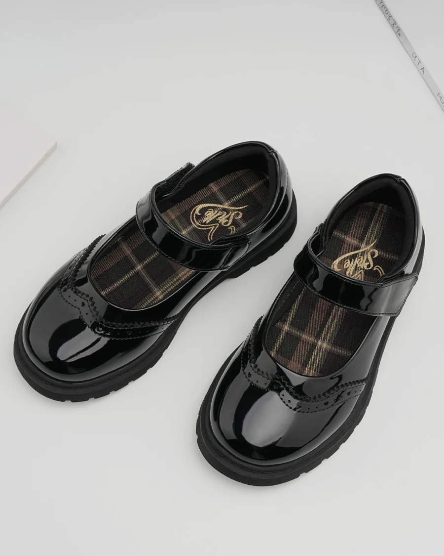 Girls Vegan Leather Mary Janes | Flat School Uniform Dress Shoe - Image 4