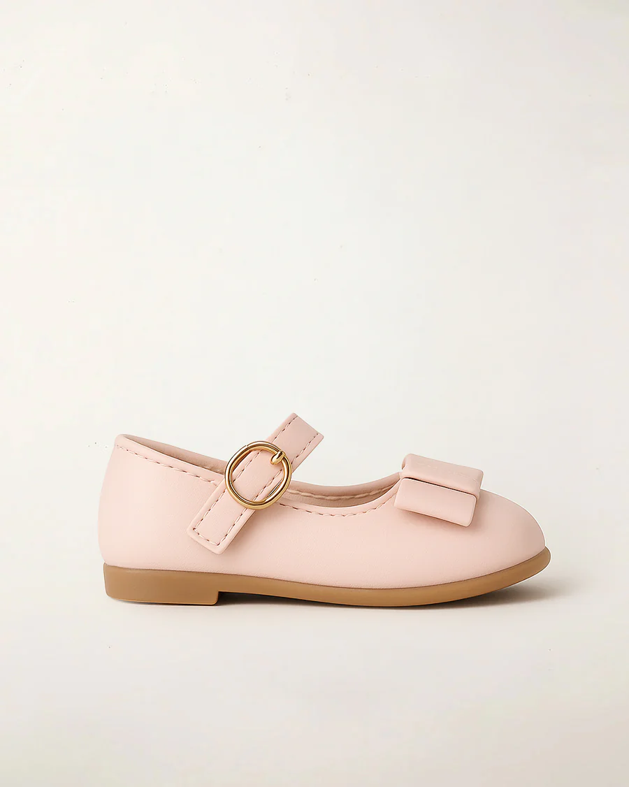 Girls Vegan Leather Mary Jane Shoe with Bows - Image 6