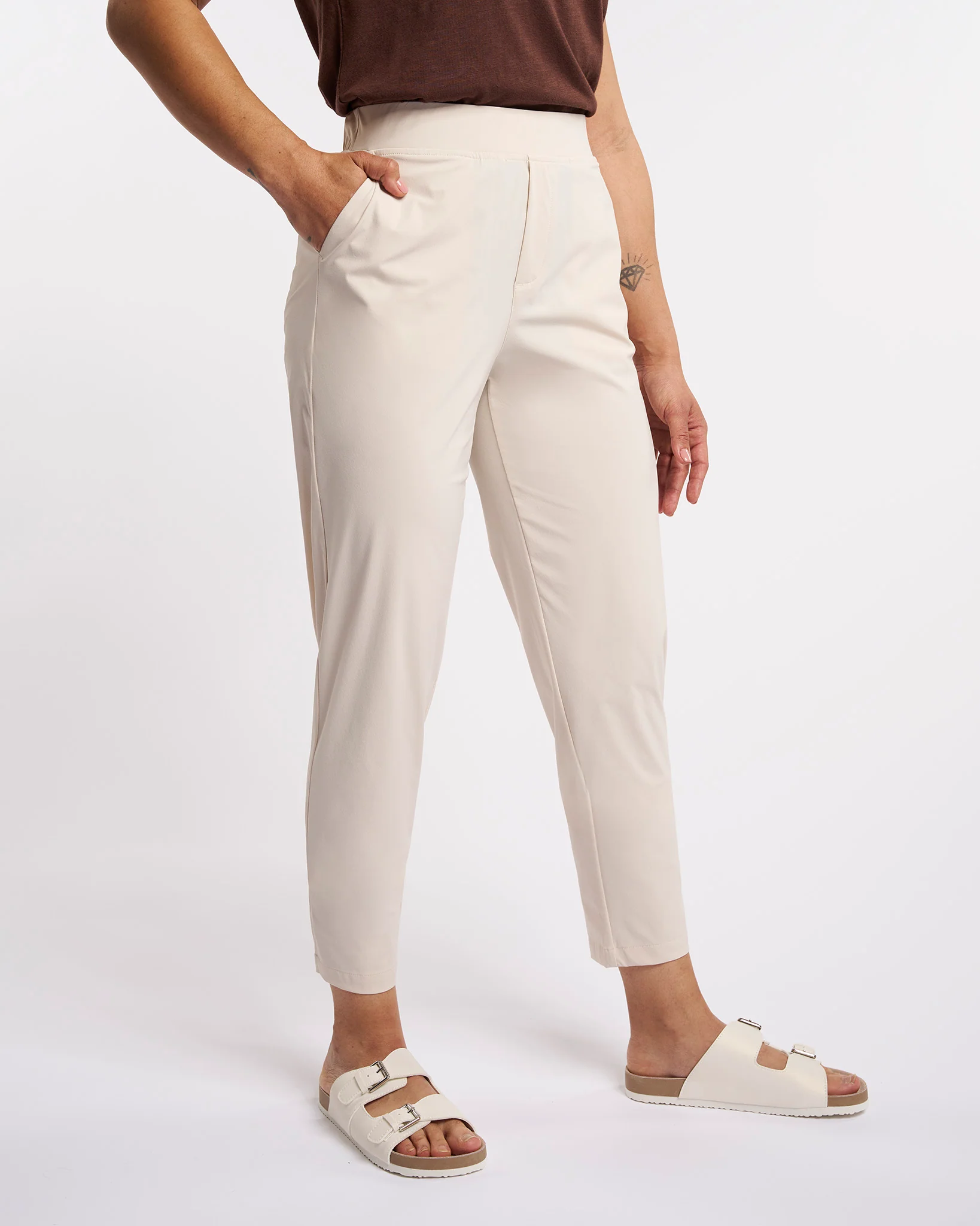 High Waisted Slim Tapered Pant - Image 2
