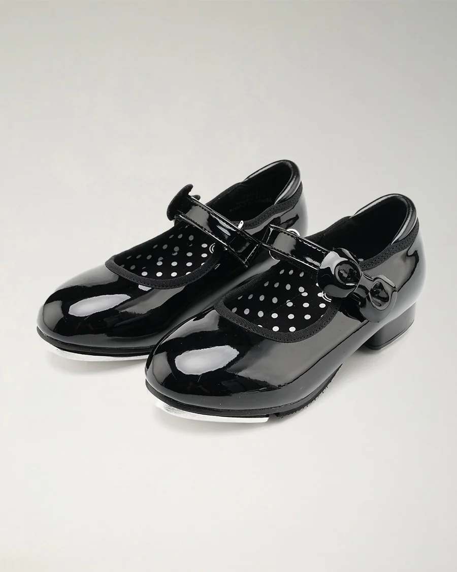 Kids Adjustable Strap Tap Shoe with Bow Embellishment - Image 4