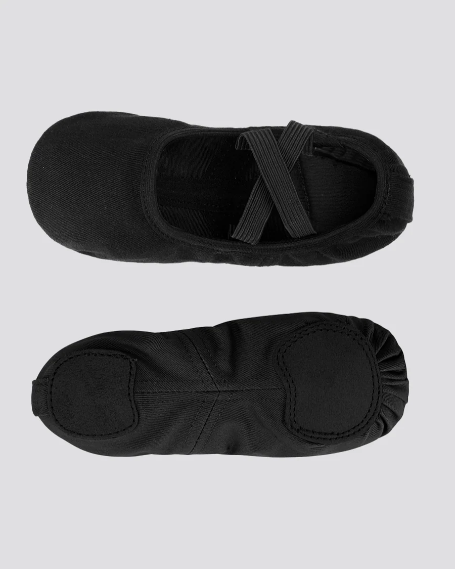 Kids Stretch Canvas Split Sole Ballet Shoe - Image 3