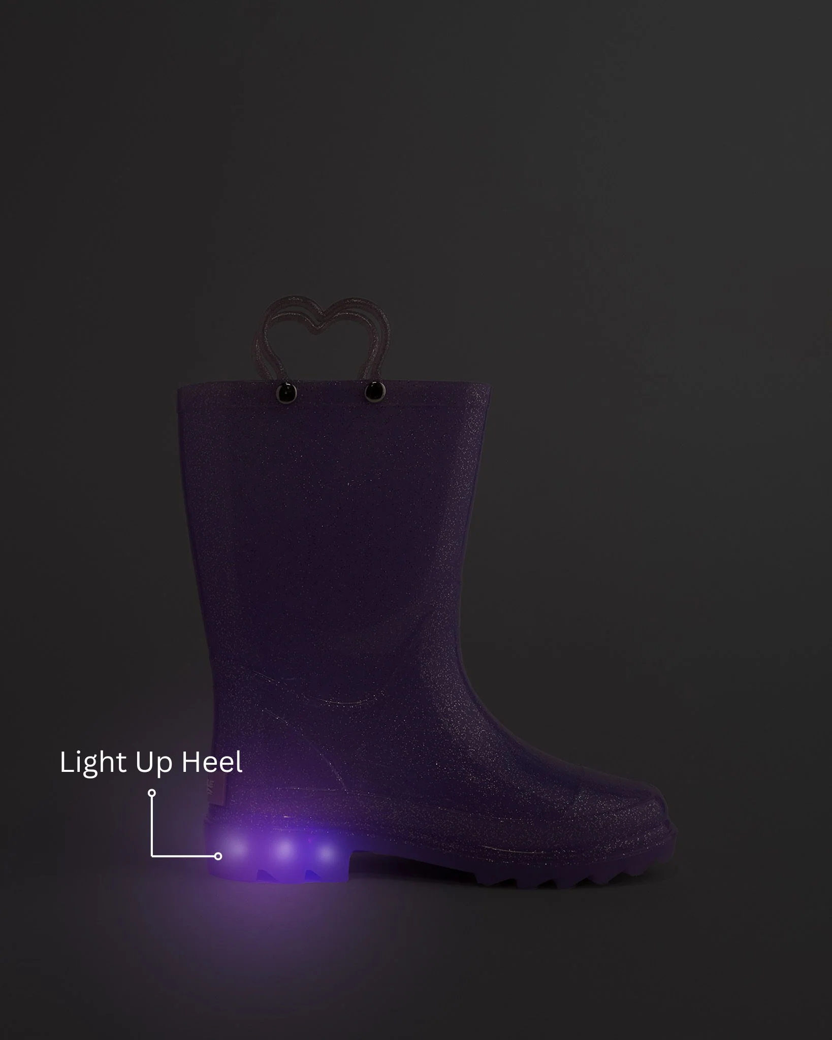 Kids Glitter Light Up Rain Boots - Image 4