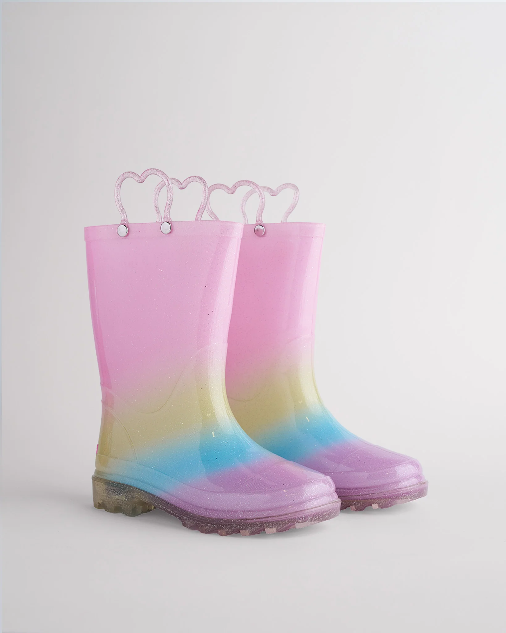 Kids Glitter Light Up Rain Boots - Image 3