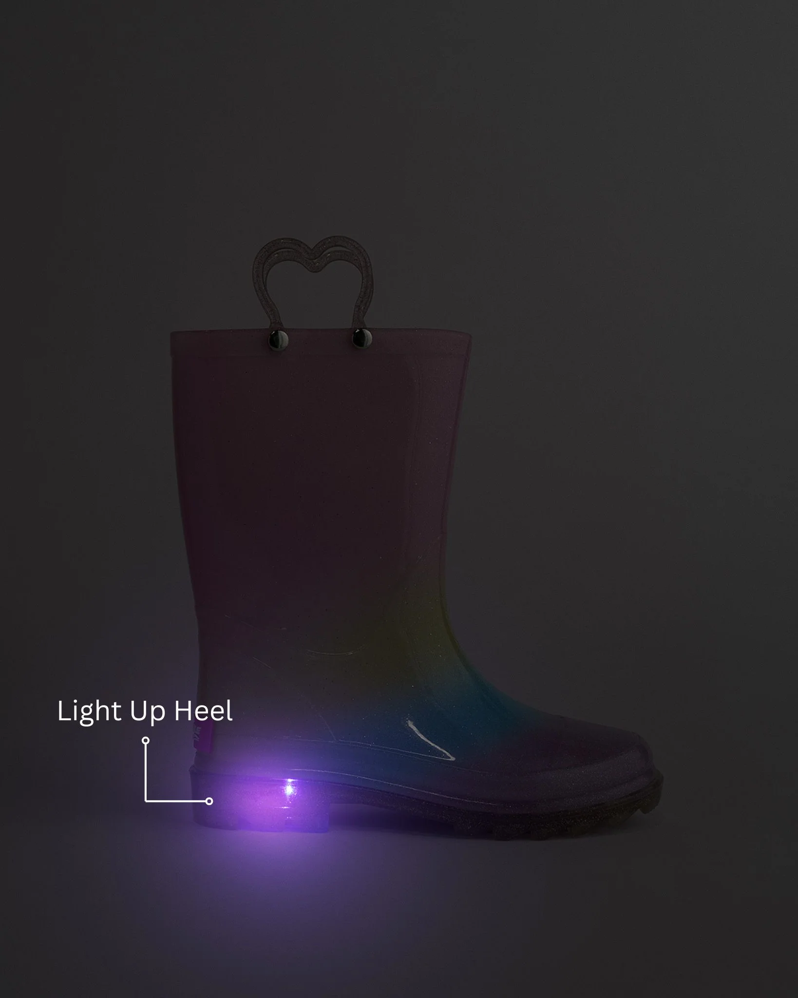 Kids Glitter Light Up Rain Boots - Image 4