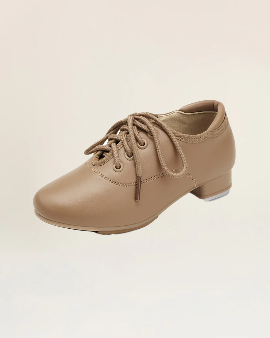 Kids Lace Up Vegan Leather Tap Shoe - Image 2