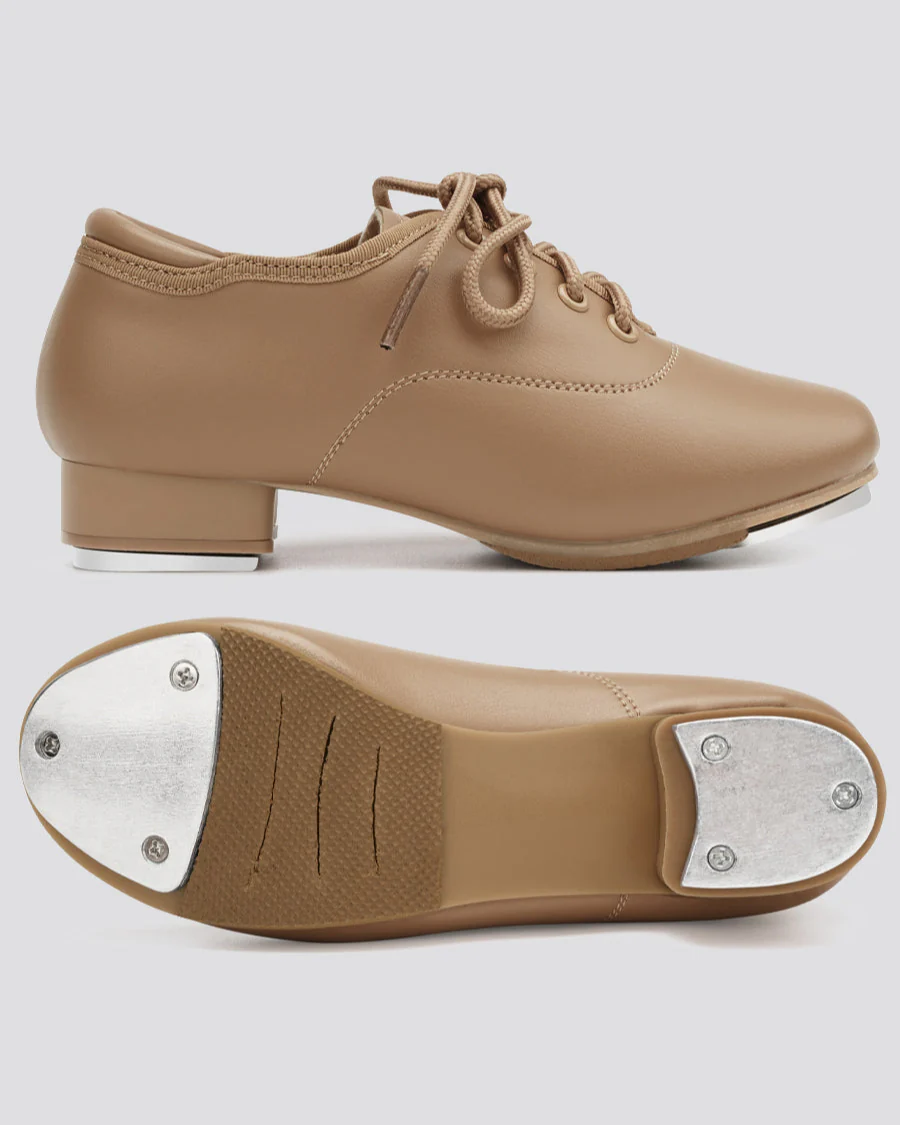 Kids Lace Up Vegan Leather Tap Shoe - Image 4
