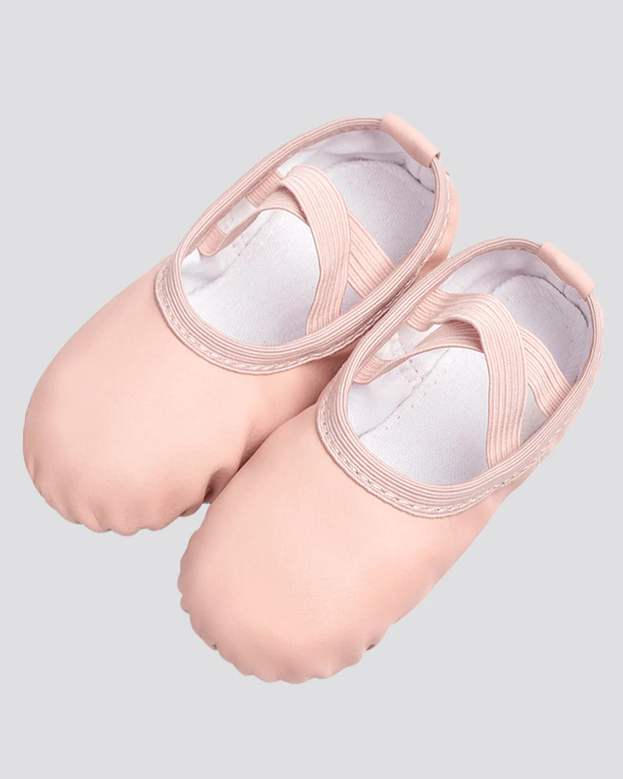 Kids Vegan Leather Ballet Shoe (Full Sole) - Image 2