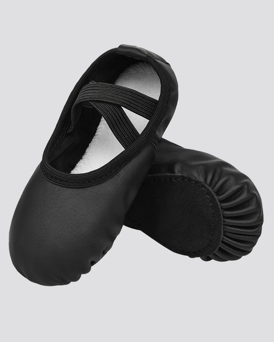 Kids Vegan Leather Ballet Shoe (Full Sole) - Image 2
