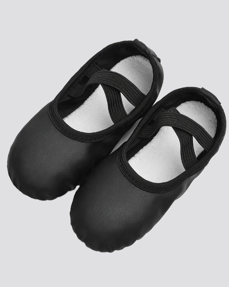 Kids Vegan Leather Ballet Shoe (Full Sole) - Image 3