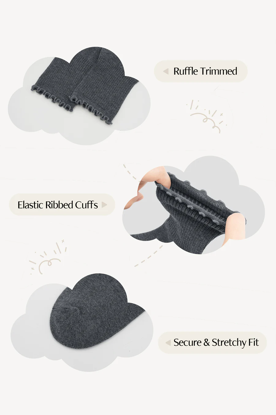 Kids Ruffle Trimmed Socks - Image 3
